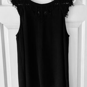 41 Hawthorn Black Sleeveless Lace Top